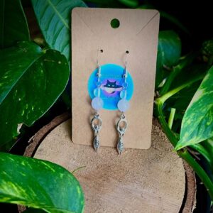 Goddess Charm + Rose Quartz & Opalite Earrings