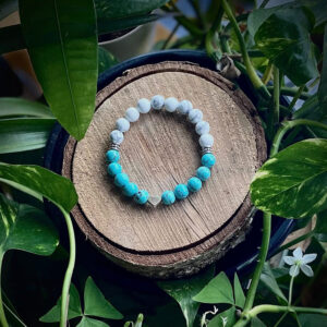 Stabilized Turquoise + Howlite Bracelets