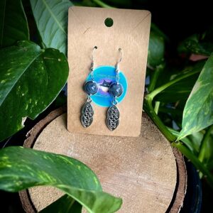 Celtic Knot + Labradorite Earrings