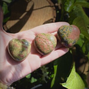 Large Unakite Heart
