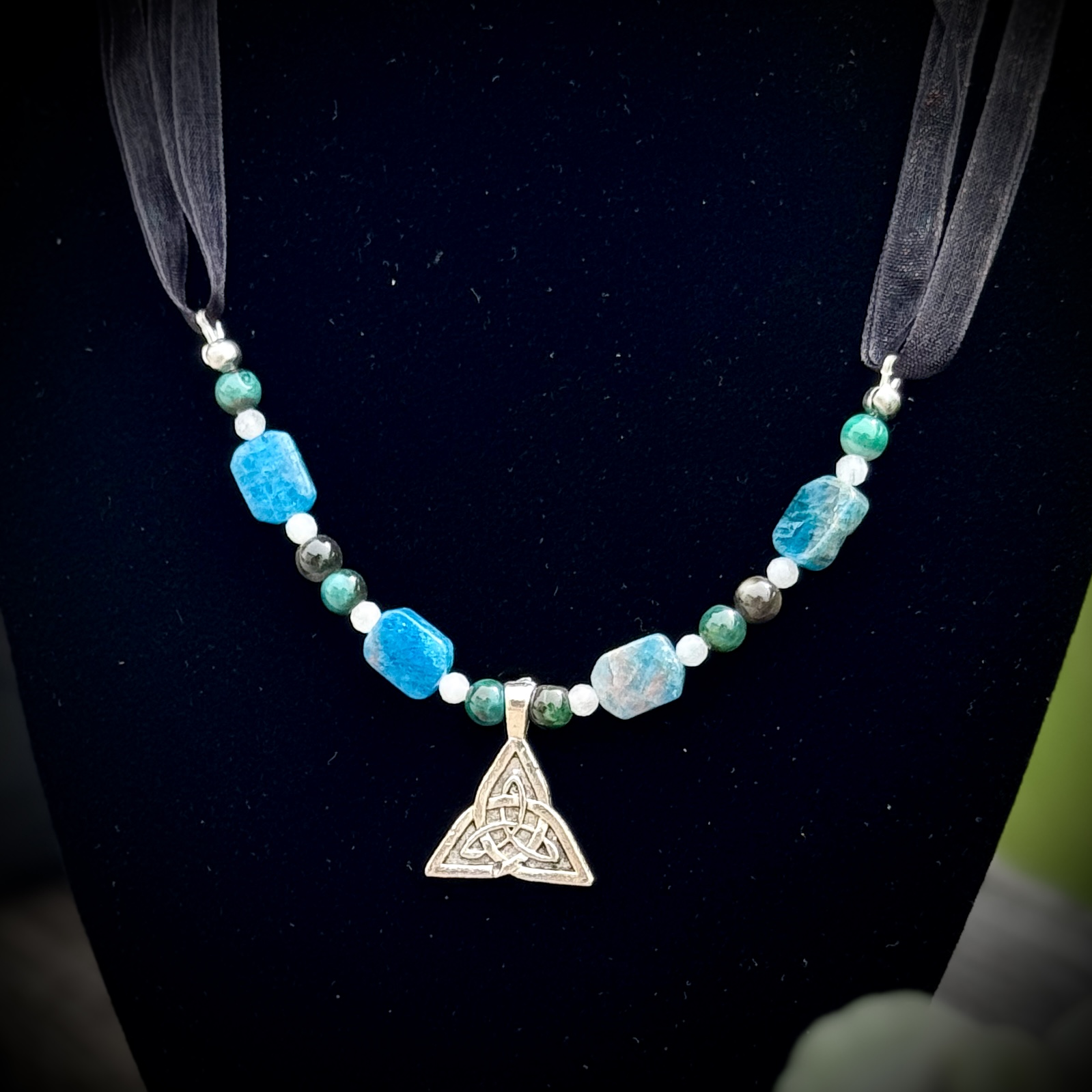 Aisling's Dream Necklace + Apatite, Moonstone & Blue Kyanite - Image 2