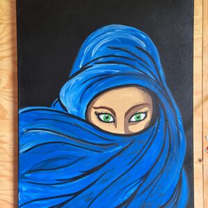 "Eyes That Speak in Shadows" Painting